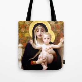William-Adolphe Bouguereau "The Madonna of the Lilies" Tote Bag