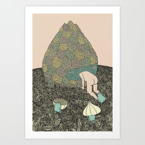 Onion Feed Art Print