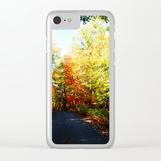 Into the Fall Forest Clear iPhone Case