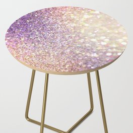 Glamorous Iridescent Glitter Side Table