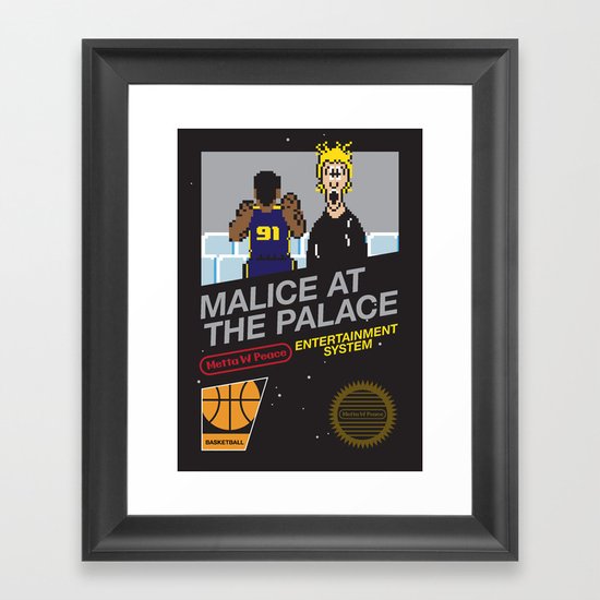 Malice At The Palace Framed Art Print