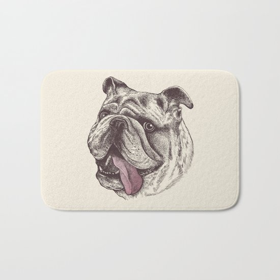 Bulldog King Bath Mat
