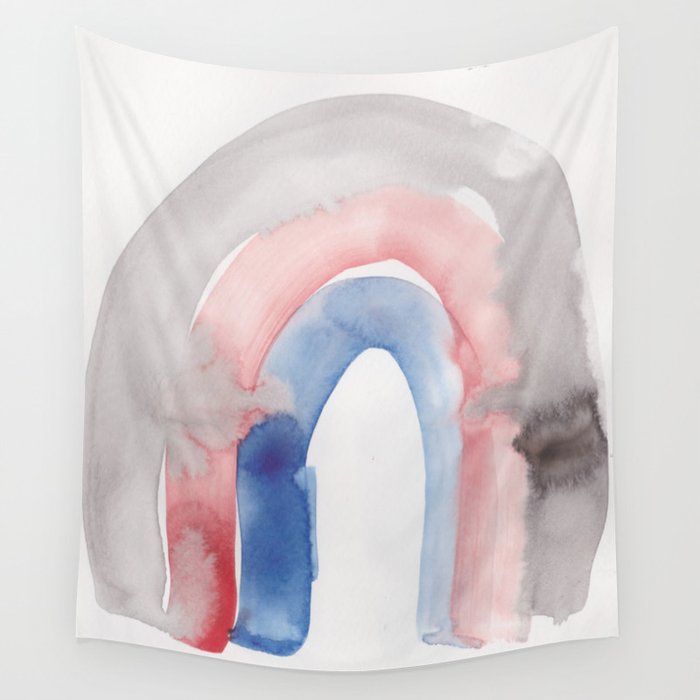 9 1903016 Watercolour Abstract Painting Abstract Arch Wall Tapestry By Valourine