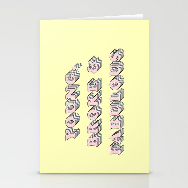 Young, Broke & Fabulous - Typography Design Stationery Cards