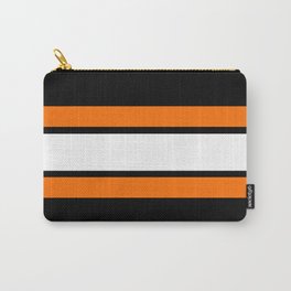 Team Colors...Orange , white stripes with black Carry-All Pouch