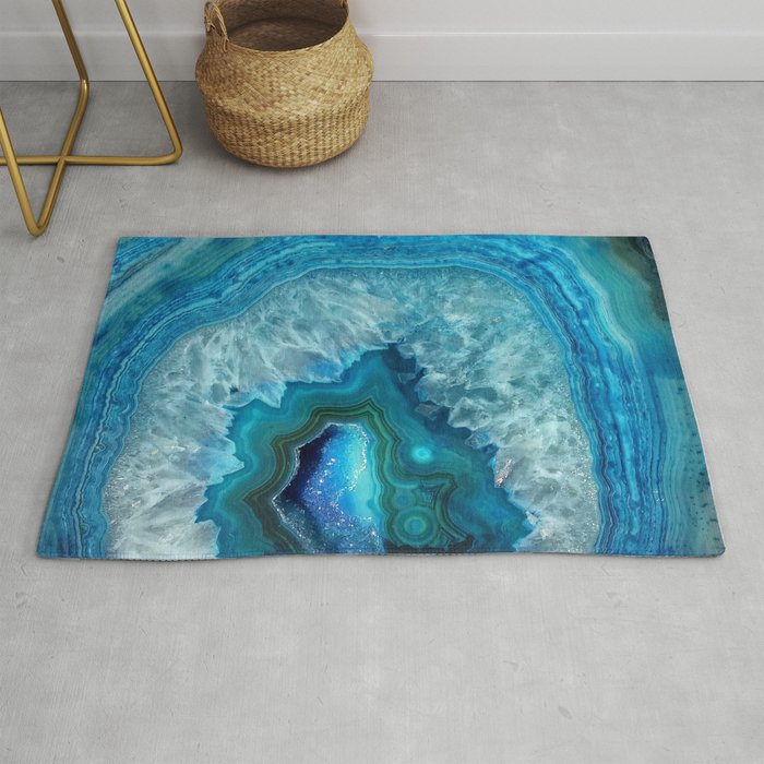 Turquoise Blue Agate Rug