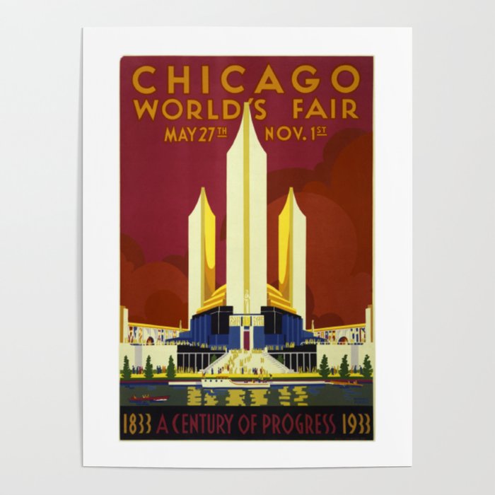 Chicago World's Fair Illustration Poster
