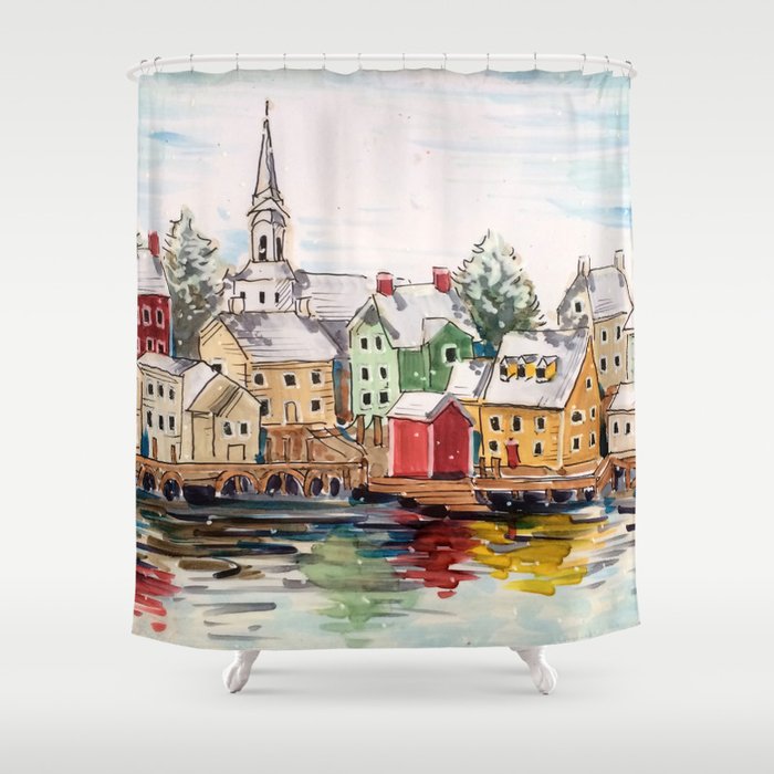 Portsmouth, New Hampshire Shower Curtain
