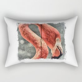 Flamingo in Literature Rectangular Pillow