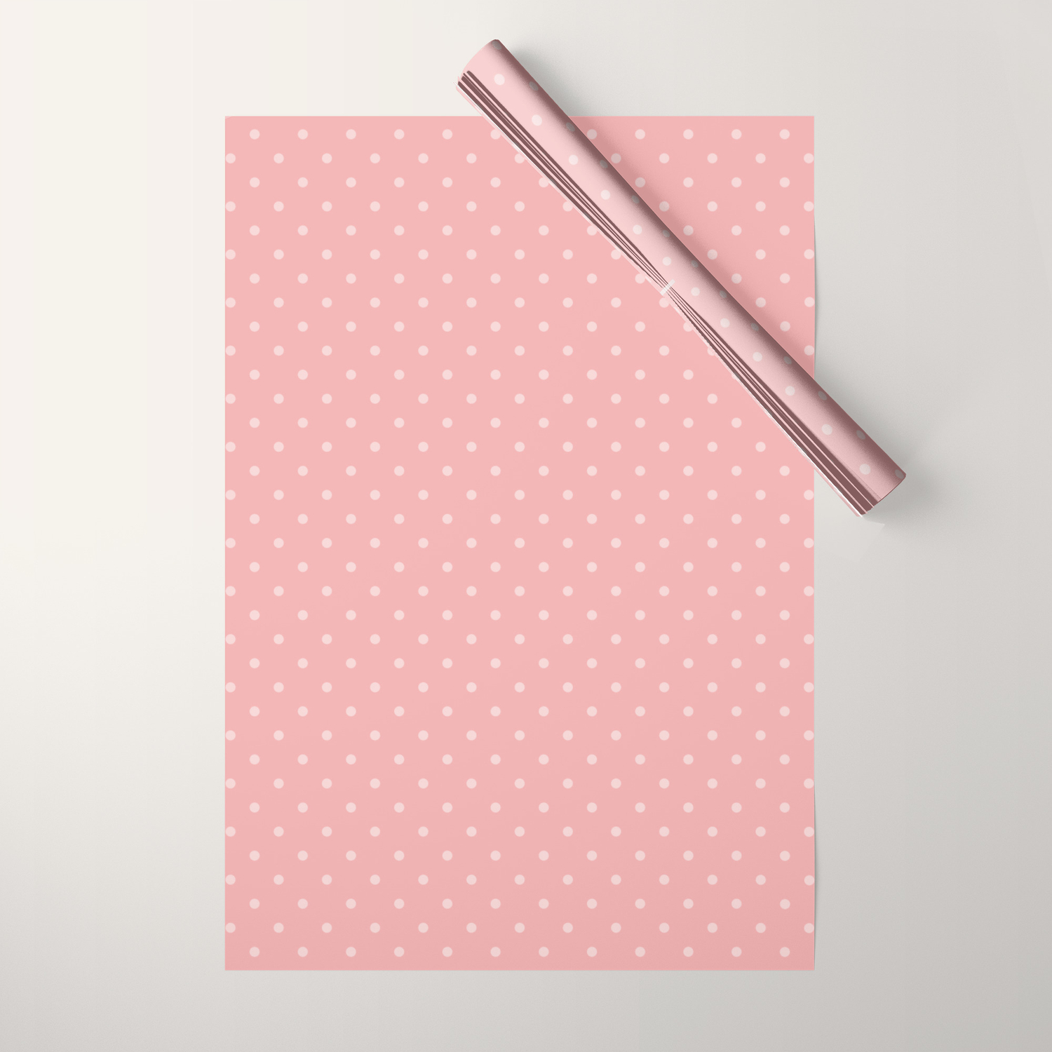 Classic Light Pink Polka Dot Spots On Blush Pink Wrapping Paper By Honor And Obey Society6