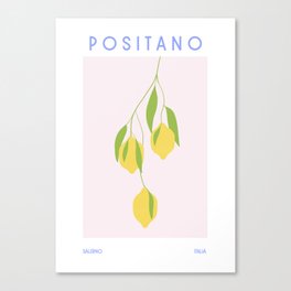 Positano Hanging Lemons Art Print Canvas Print