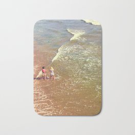 Rainbow Sea Bath Mat | Ocean, Gradient, California, Serene, Peaceful, Water, Candid, Beach, Waves, Portrait 
