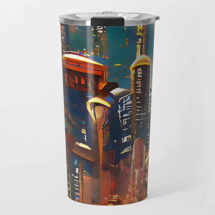 Skyline from the Future Travel Mug