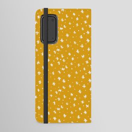 Stars and dots - yellow ochre Android Wallet Case