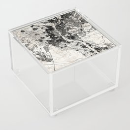 Black&White Giza (Egypt) Map Acrylic Box