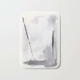 Two Strikes Bath Mat | Moderndecor, Painting, Modernart, Gray, Black And White, Soothing, Abstractpainting, Abstract, Minimalist, Peaceful 
