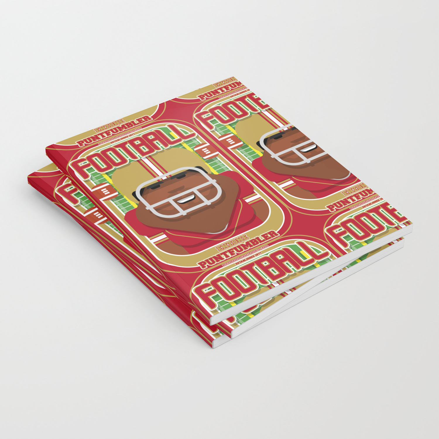 American Football Red And Gold Enzone Puntfumbler Hayes