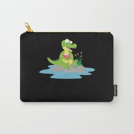 Children Crocodile Book Reading Animal Motif Carry-All Pouch