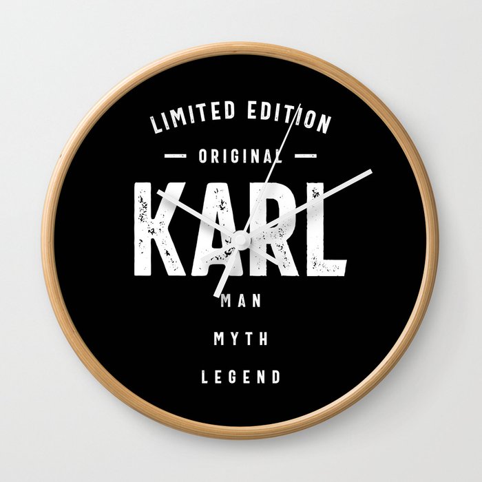 Mens Funny Personalized Name Karl Wall Clock