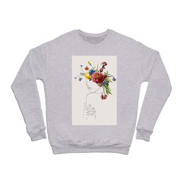 Abstract Women Flowers Crewneck Sweatshirt