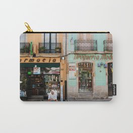 Colorful shopfronts in Galicia, Spain. | Travel photography for fine art photography print.  Carry-All Pouch | Travel Photography, Shop Front, Colorful, Spain, Center, Street, Wanderlust, Travel, City, Shop 