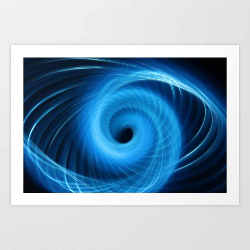 Eye Of The Storm Fiber Optic Light Painting Art Print By