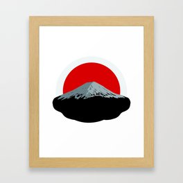 Mount Fuji with rising sun Framed Art Print