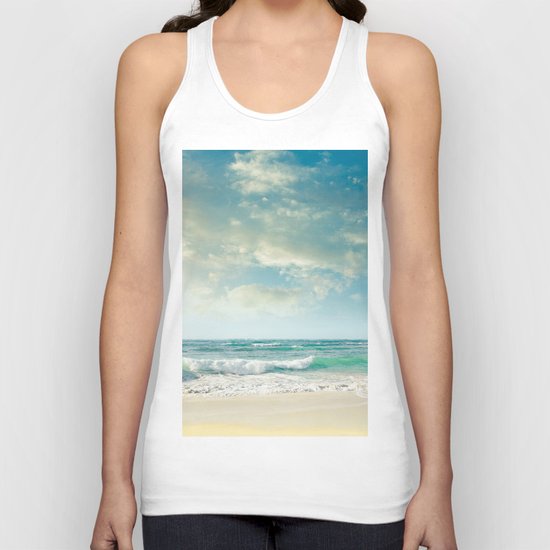 beach love tropical island paradise Unisex Tank Top