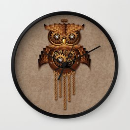 Steampunk Owl Vintage Style Wall Clock