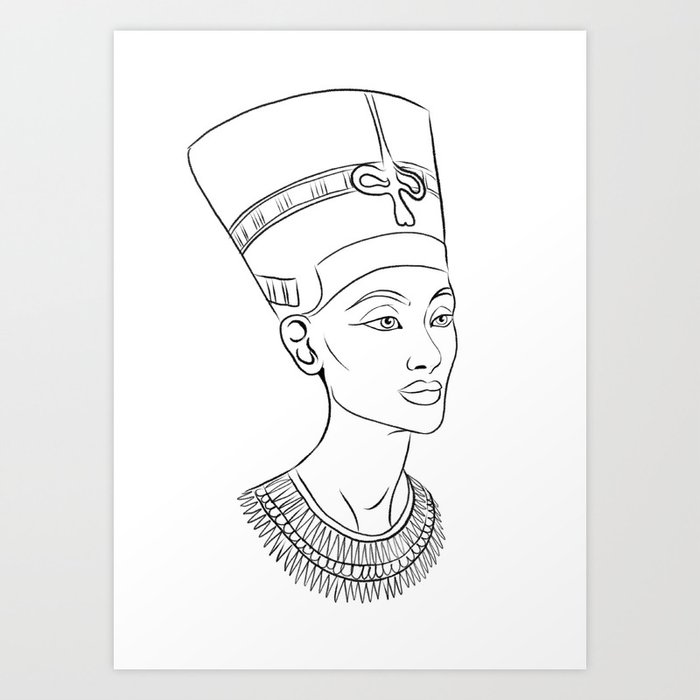 Nefertiti illustration Art Print