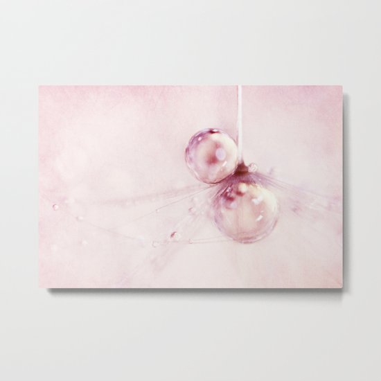 Ballet Pink Drops Metal Print