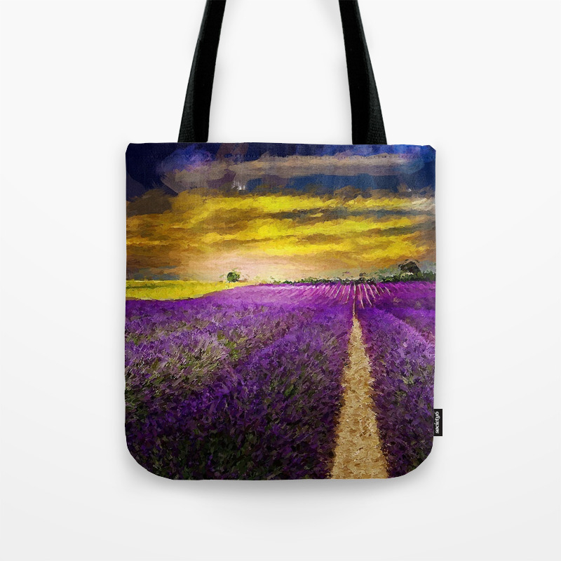 lavender tote bag