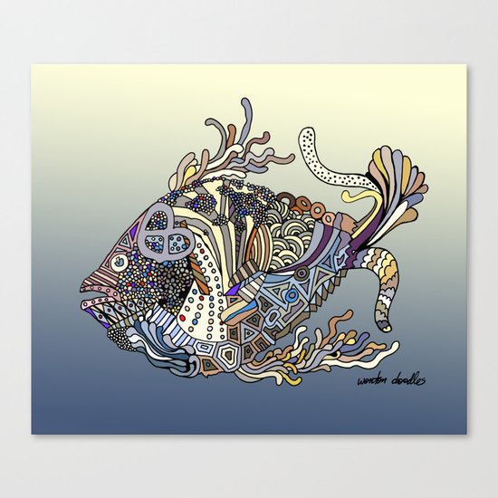 Dragon Fish (Color) Canvas Print