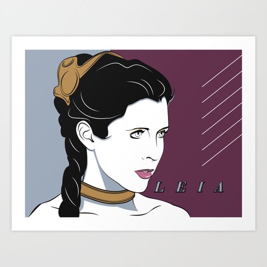 80s Princess Leia Slave Girl Art Print