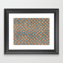 Color study with wavy checker Framed Art Print