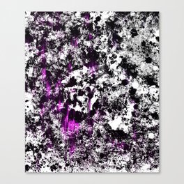 White, black and little pink Canvas Print