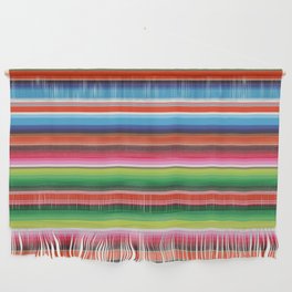 Multicolor Serape Saltillo Mexican sarape blanket zerape jorongo stripes zarape pattern Wall Hanging