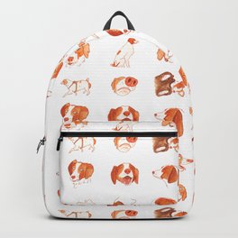 Faces and Poses of a Brittany Spaniel Backpack