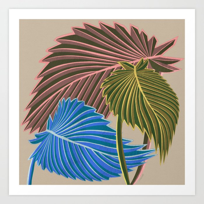 Vivid Palms I Art Print