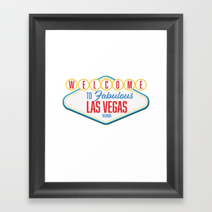 Welcome to Las Vegas Nevada logo. Framed Art Print