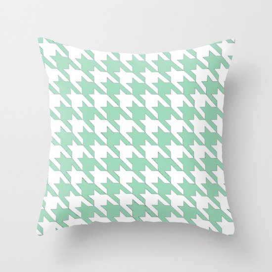 Mint Tooth Throw Pillow