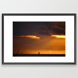 Saiboat at Sunset Framed Art Print