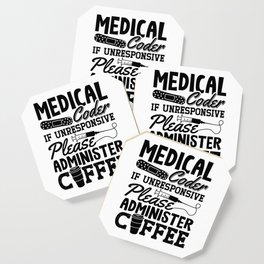 Medical Coder Coffee Assistant ICD Coding Gift Coaster