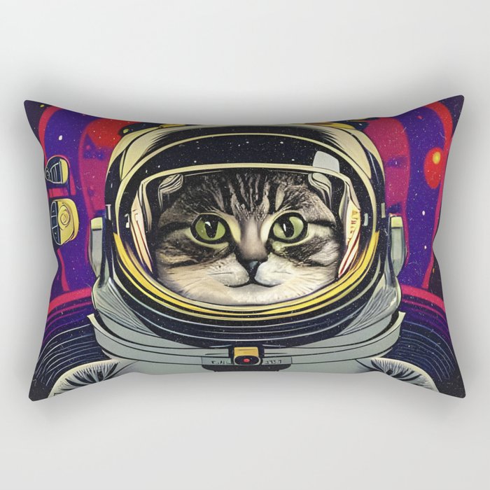 The Cat From Outer Space Rectangular Pillow
