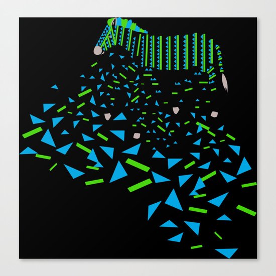 Geometric Zebra Canvas Print