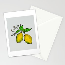 You're the zest. Lemon blossom Stationery Card