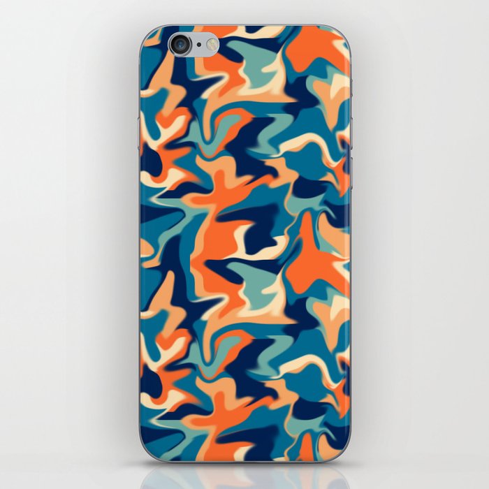 70s Abstract Swirl Wave iPhone Skin