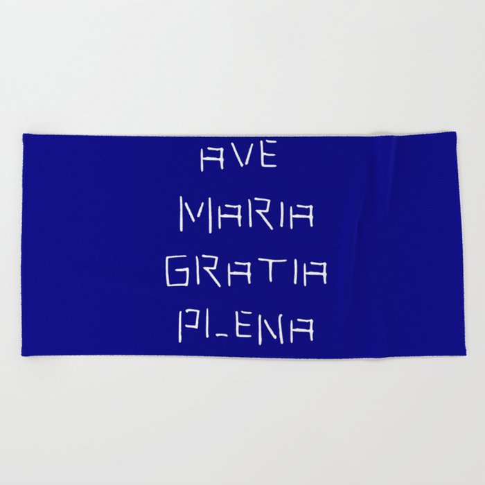 Ave Maria Latin version 4 Beach Towel