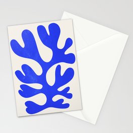Electrik: Matisse Color Series III | Mid-Century Edition Stationery Cards | Leaf, Boho, Blue, Plant, Matisse, Leaves, Shapes, Vintage, Botanical, Retro 