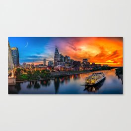 Nashville Skyline with the General Jackson Canvas Print